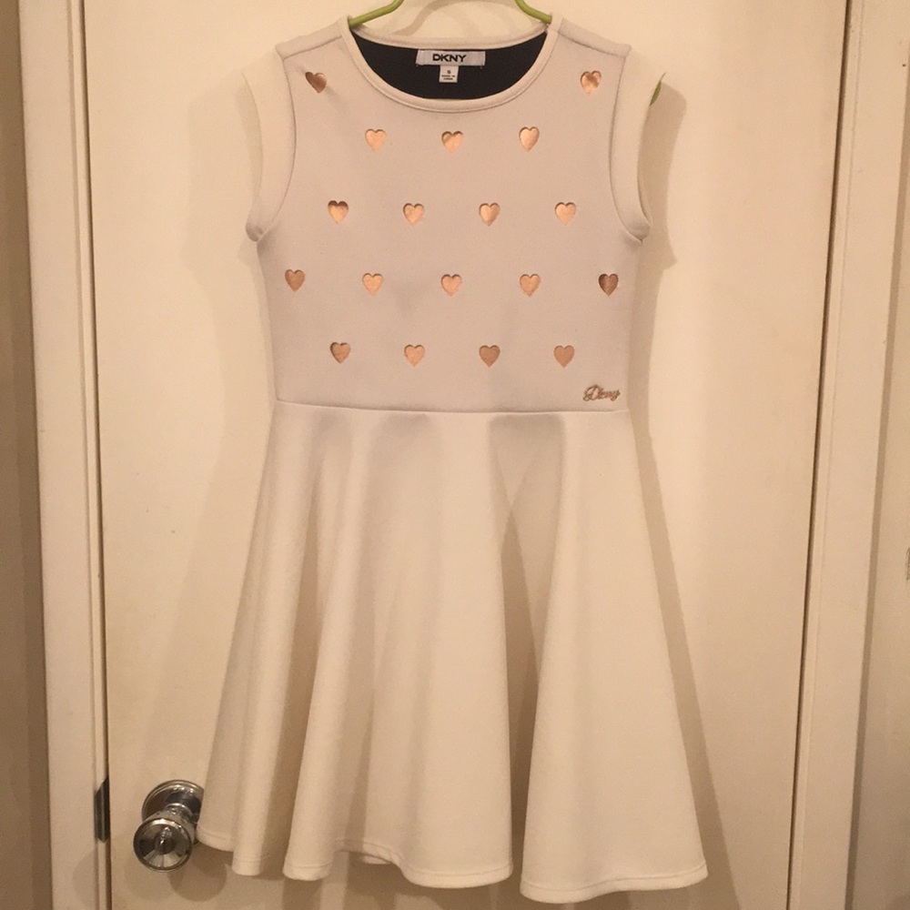 Girls DKNY white dress